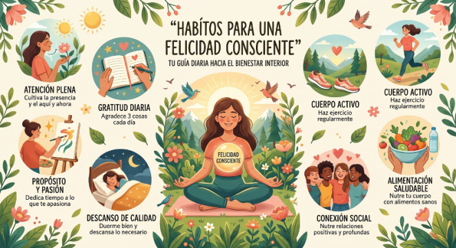 ¿Qué hábitos puedo realizar para obtener una felicidad consciente?